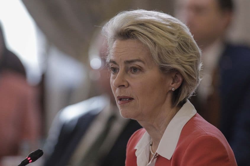 Ursula von der Leyen la București, promovând Pactul pentru Energia Verde. Inquam Photos / George Călin