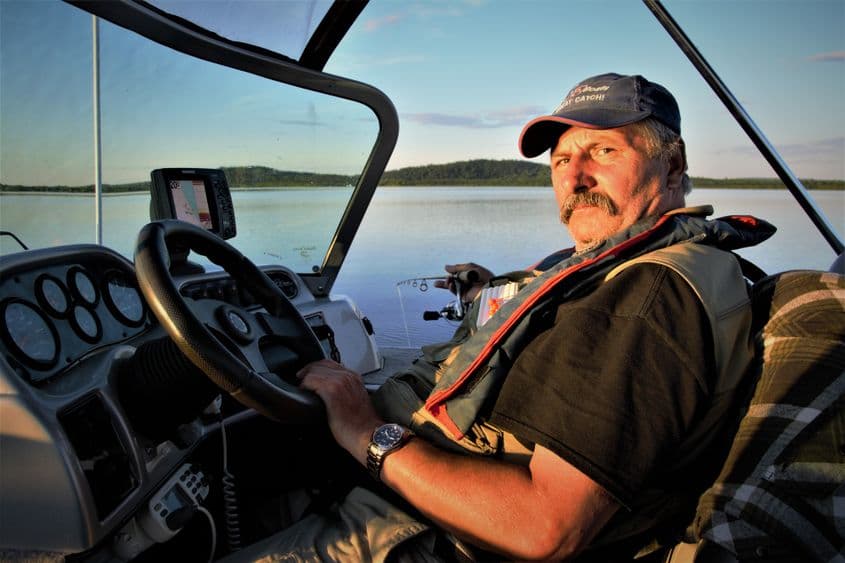 George Lulelaru, pe lacul Baskatong.