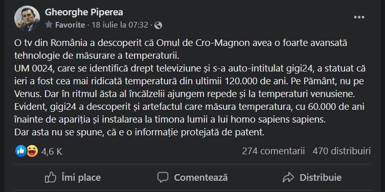 Captură foto via Facebook