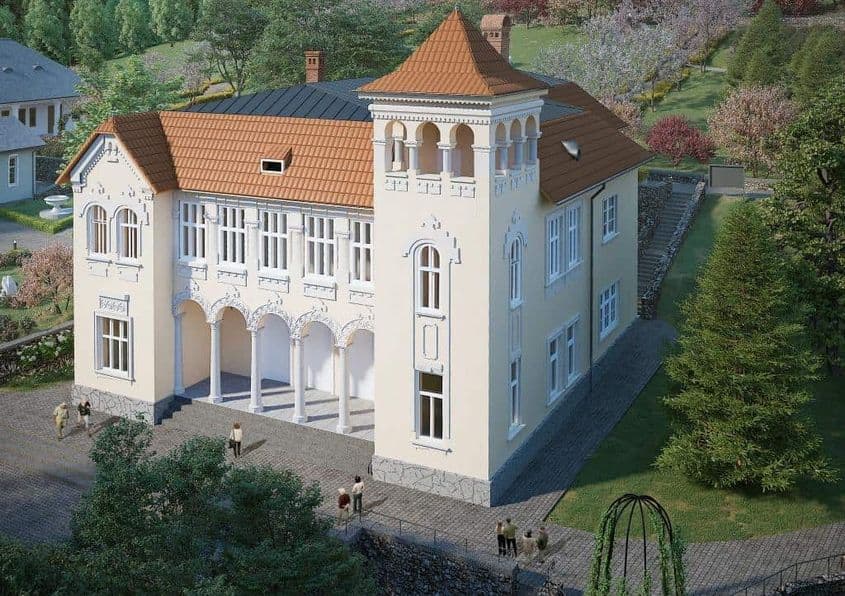 Castelul Goga de la Ciucea, reconstruit de Octavian Goga în stilul brâncovenesc, restaurarea propusă de Consiliul județean Cluj prin fonduri europene