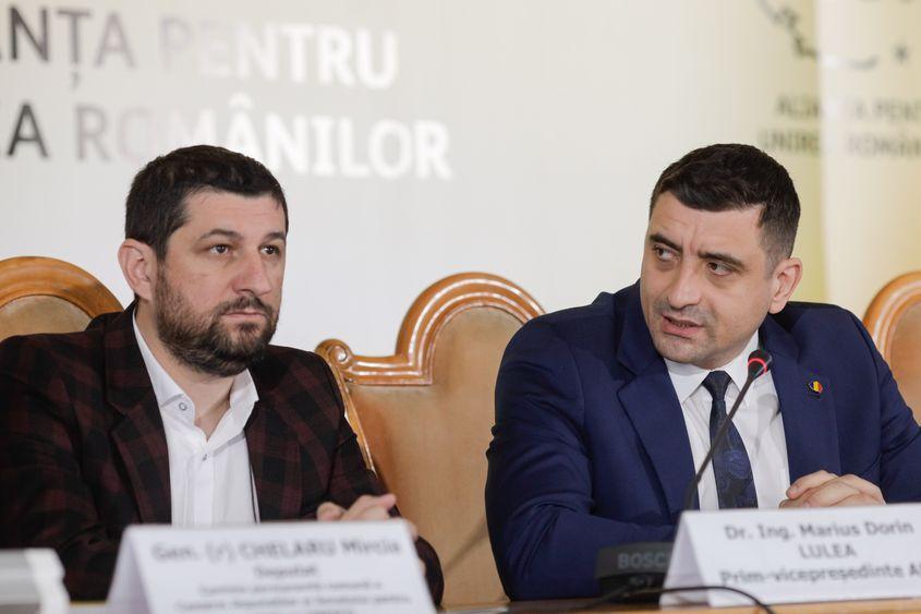 Marius Dorin Lulea (stânga) și George Simion (dreapta), la o dezbatere despre protejarea patrimoniului național. Sursă: George Călin/Inquam Photos