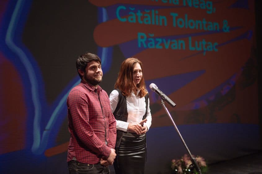 Răzvan Luţac şi Mirela Neag, la Gala Superscrieri 2016. Foto: Adi Bulboacă