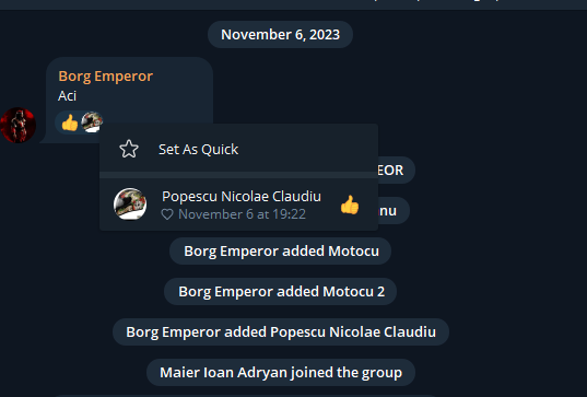 Istoricul grupului de Telegram „41 pentru România” sugerează că Mihai Florian este cel care l-a creat în numele lui Marian Motocu. Captură foto via Telegram