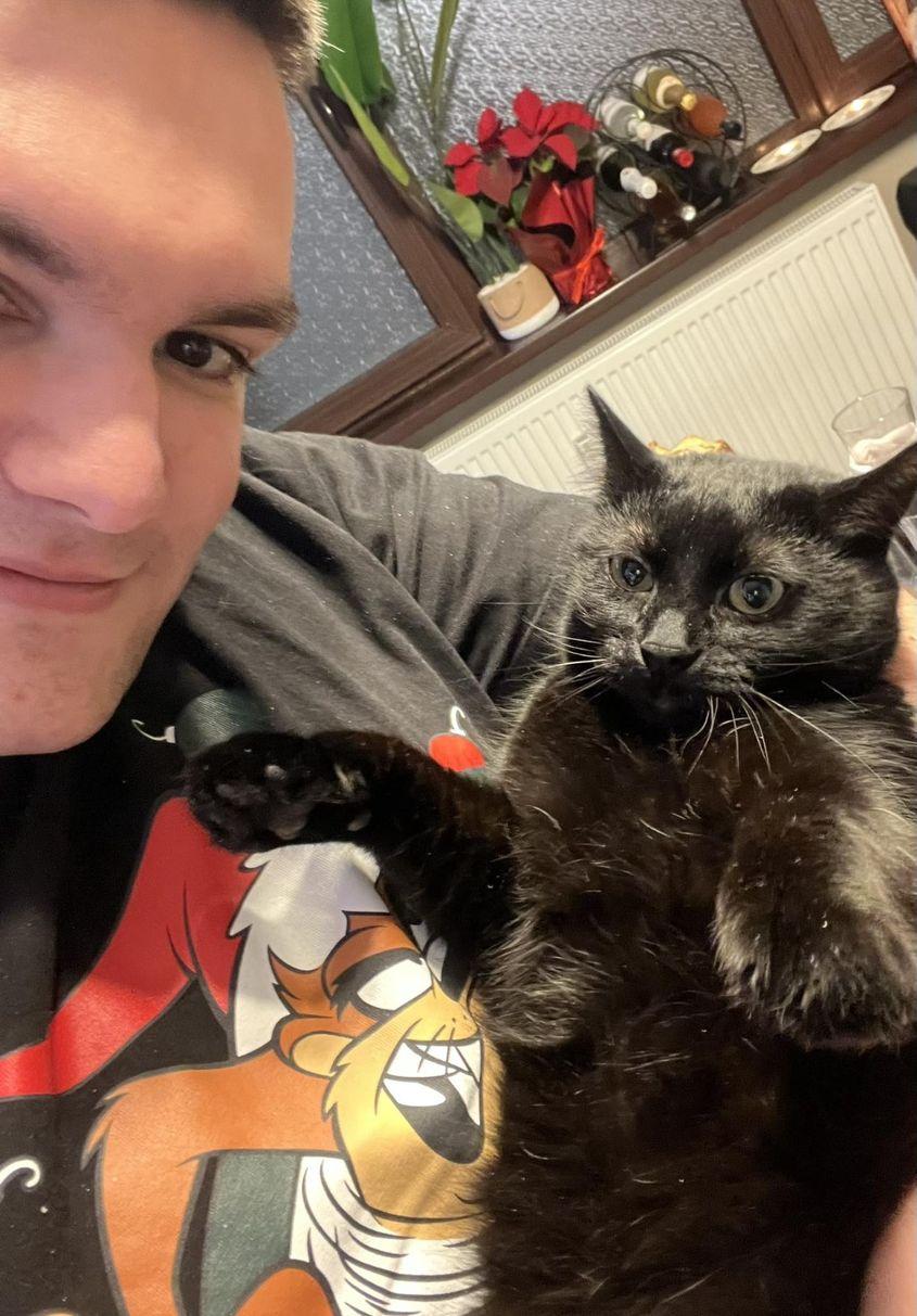 Alexandru Vodă (foto, cu pisica lui) și Alexandru Băcița: „Pisicile sunt unul dintre cele mai bune modele naturale de îmbătrânire, pentru că dezvoltă aceleași tipuri de declin funcțional ca oamenii.”