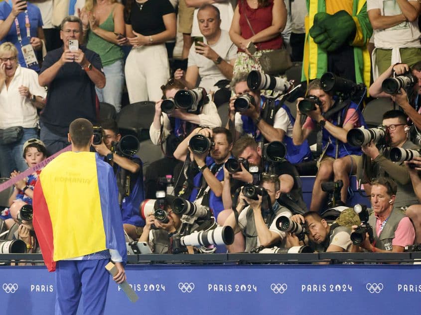 David Popovici, dublu medaliat la Paris.