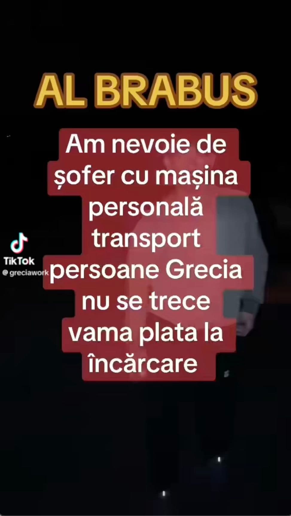 Captură dintr-un video de pe contul „Grecia Work” cu migranți încărcați în mașini. Pentru a proteja oamenii aflați pe filmare, am ales să publicăm doar această captură, deși TikTok abundă de astfel de videoclipuri, realizate la „încărcare”, prin care rețelele își fac reclamă mai departe