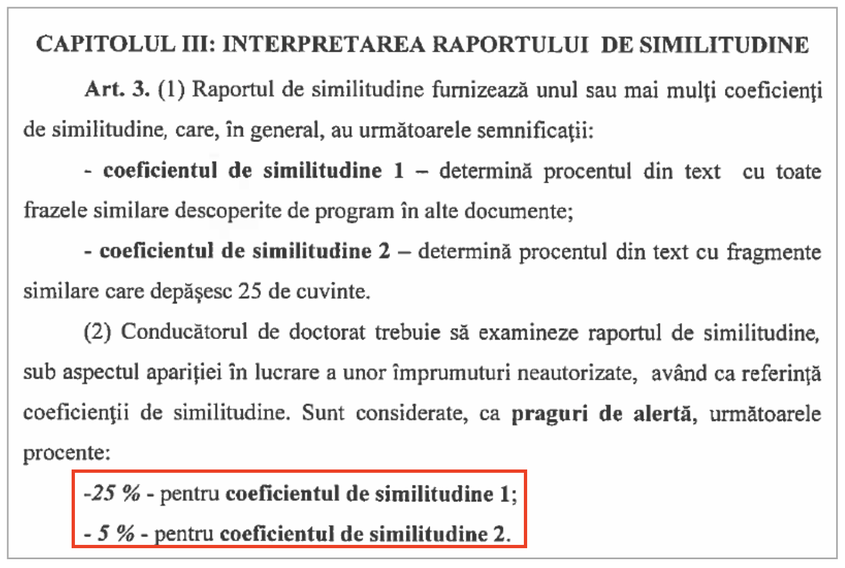 Facsimil din hotărârea luată în noiembrie 2018 de Senatul Academiei de Poliție