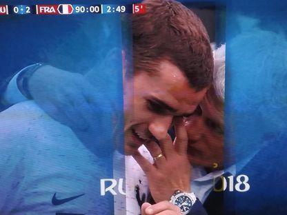 Griezmann şi selecţionerul Deschamps.