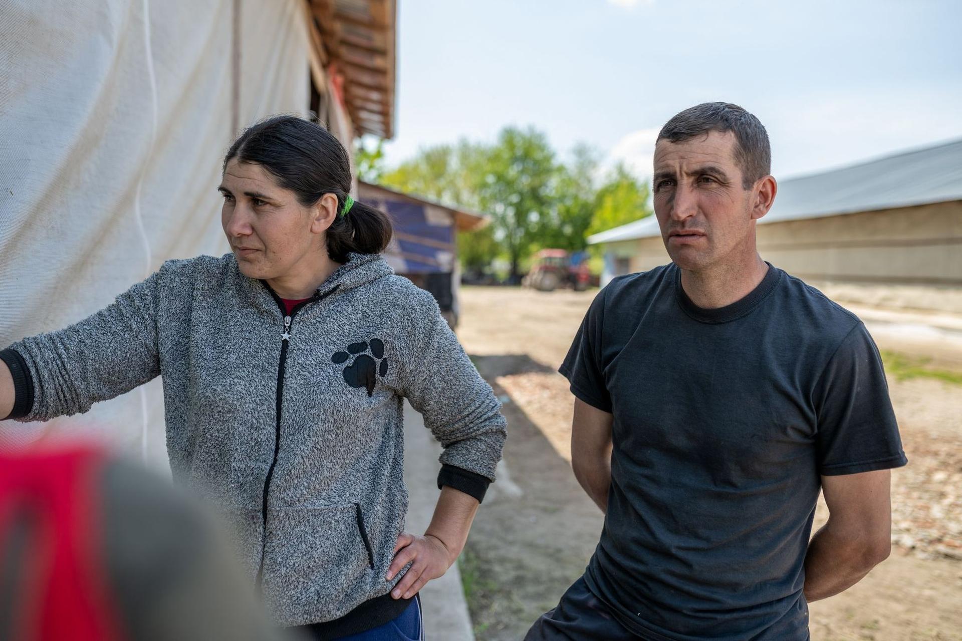 Alexandru și soția lui, Mariana, se ocupă de propria fermă de lapte
