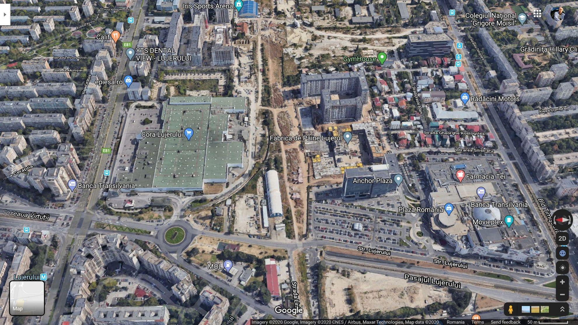 Fosta linie de CFR (care traversează pe verticală această imagine) și spațiul adiacent se află în paragină. Diverse construcții temporare au apărut pe parcursul ei, iar în zonele limitrofe se construiesc deja mii de apartamente noi. Este ultima șansă pentru a fi transformată într-un plămân verde