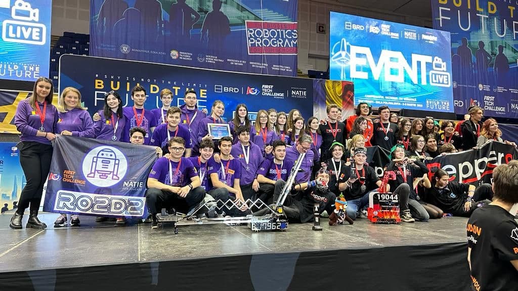 Echipa Ro2D2, câștigători la First Tech Challenge 2023. Foto: arhiva personală Alex Radu