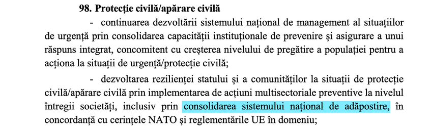 Fragment din Strategia Națională de Apărare a Țării