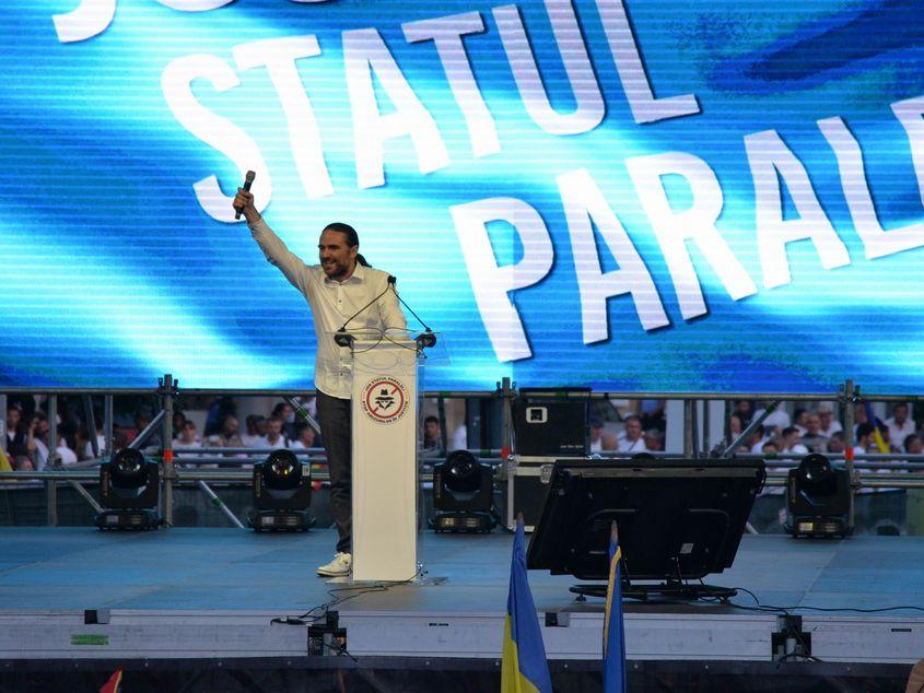 Liviu Pleșoianu, la mitingul PSD din 9 iunie 2018. Foto: Lucian Muntean