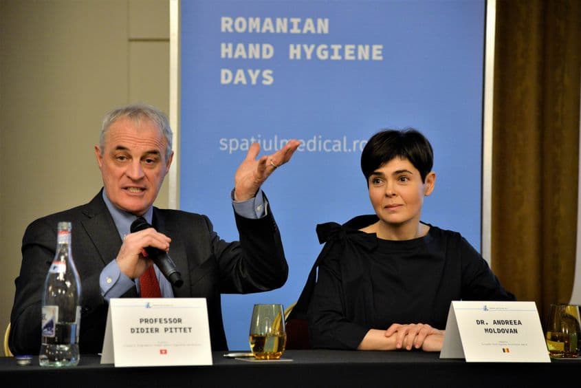 Medicii Didier Pittet și Andreea Moldovan. Foto: Lucian Muntean