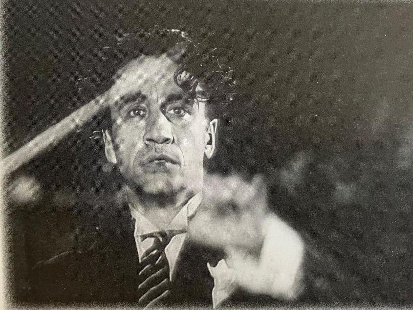 Imagine din 1950 cu Sergiu Celibidache, primul dirijor de după război al Filarmonicii din Berlin. Foto: din arhiva familiei, publicată în volumul Spațiul Celibidache, autor Stejărel Olaru