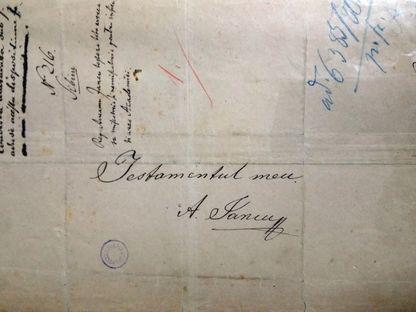 Testamentul olograf al lui Avram Iancu, donat statului român de către familia Rațiu