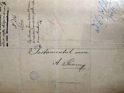 Testamentul olograf al lui Avram Iancu, donat statului român de către familia Rațiu