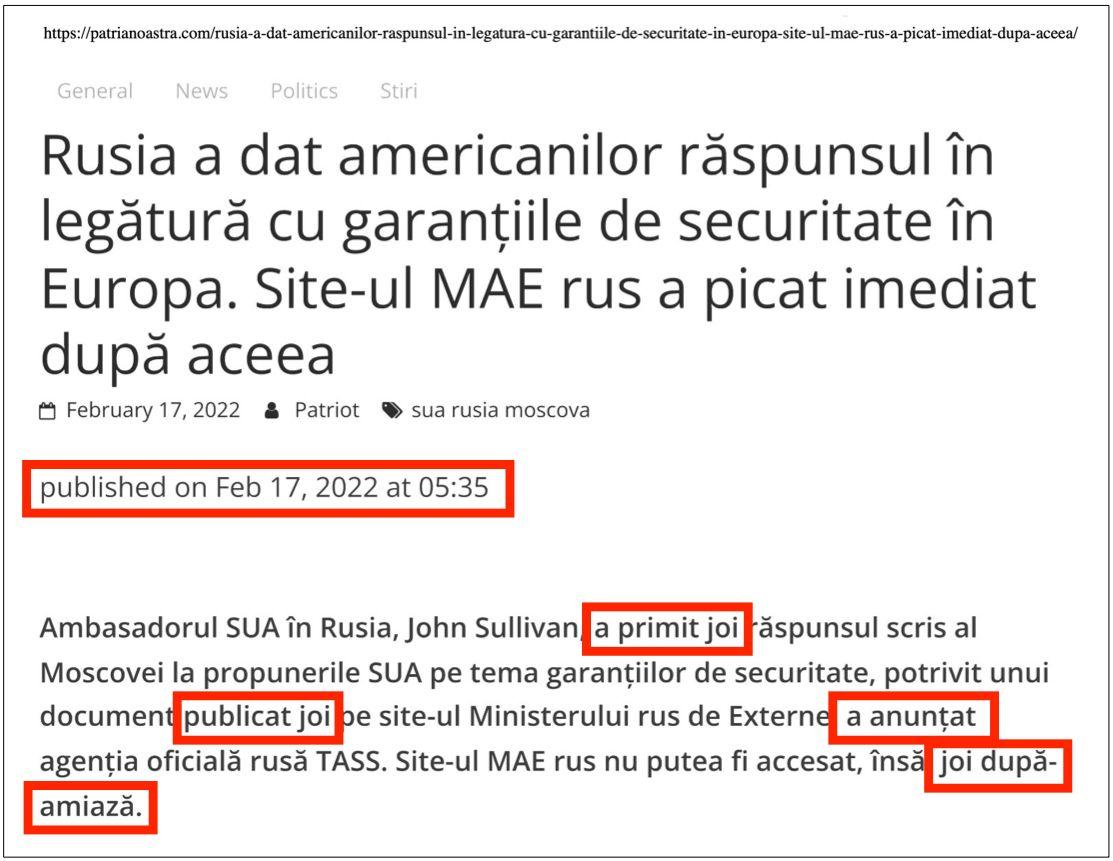 “Joi” is the Romanian word for Thursday