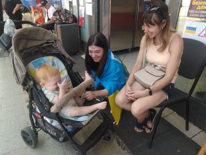 Bogdana Holova în Gara de Nord. Foto: arhiva personală