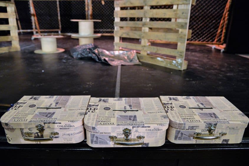 Cutiile pentru donații. Foto: Lucian Muntean