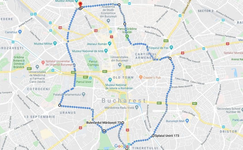 Harta ZACA București