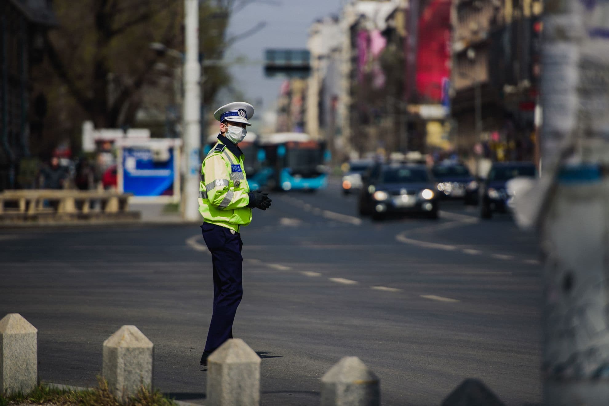 Piața Universității, filtru de poliție. Foto: Ioana Epure