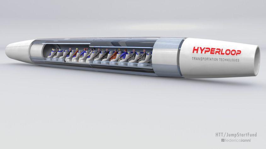 Un tren de tip hyperloop poate parcurge 600 de kilometri în mai puțin de o oră, cu tot cu opriri.
