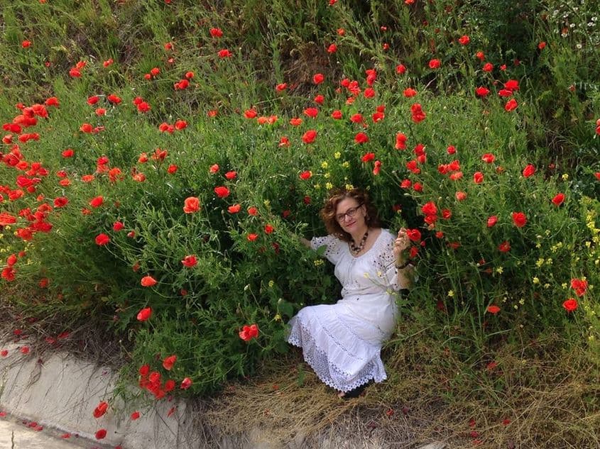 Fotografia „cu maci” postată de Maria Grapini pe Facebook