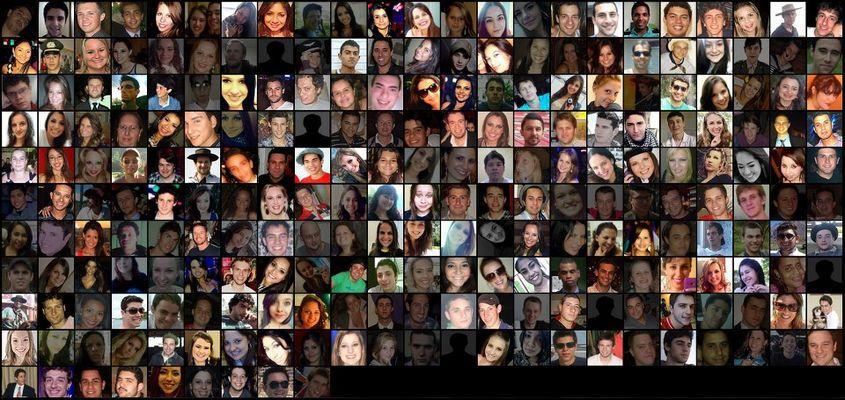 Chipurile victimelor din incendiul din Santa Maria.