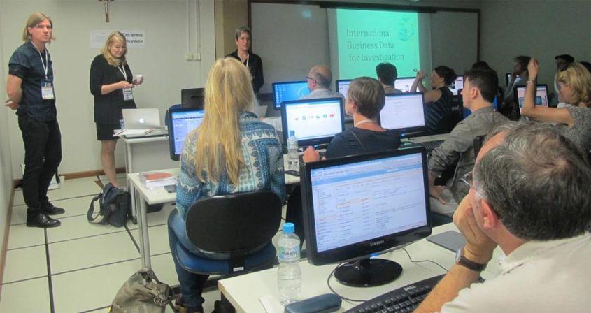 Training de formare jurnaliști. Foto: OCCRP