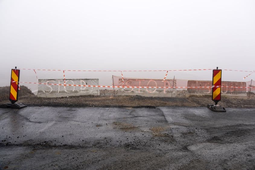 Sfârșitul Lotului 3 de autostradă înspre Aiud.