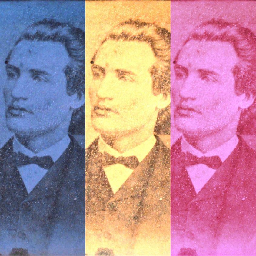 Mihai Eminescu. Ilustrație Lucian Muntean