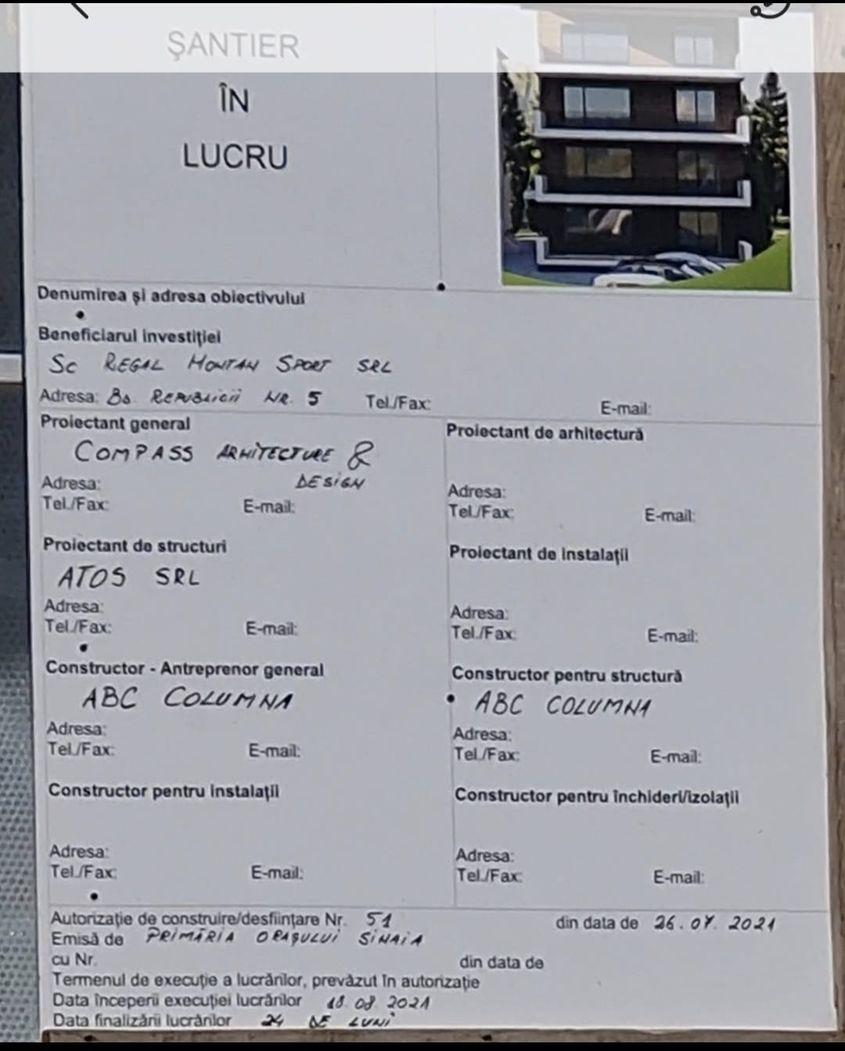 Panou de șantier pentru blocul lui Gonț de pe Republicii, nr.5. Foto:Pressone