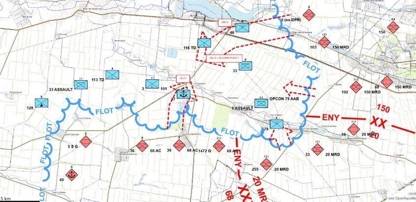 Războiul din jurul Pokrovskului în noiembrie 2024 (mișcările rusești în roșu, mișcările ucrainene în albastru) Foto : Mark Takacs