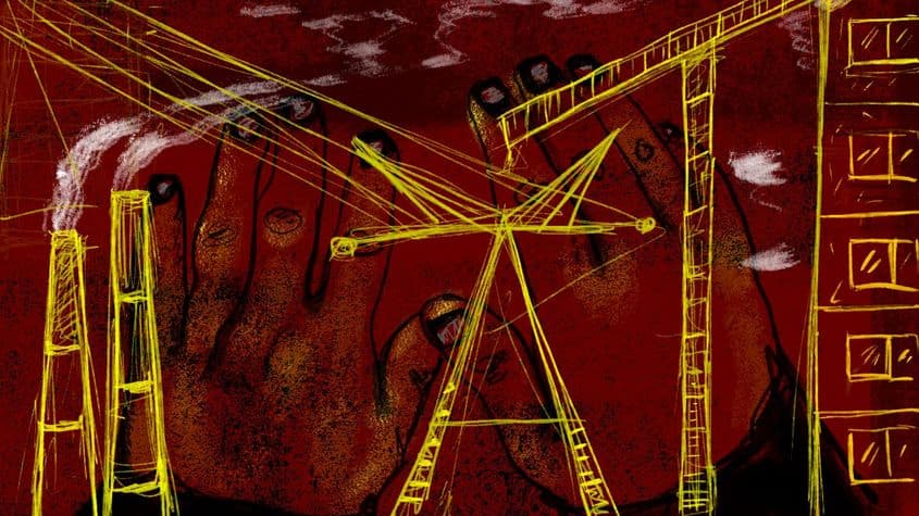 Energia era pusă în prim-planul dezvoltării țării, dar țării îi lipsea, de prea multe ori, tocmai energia. Ilustrație de Livia Jelea