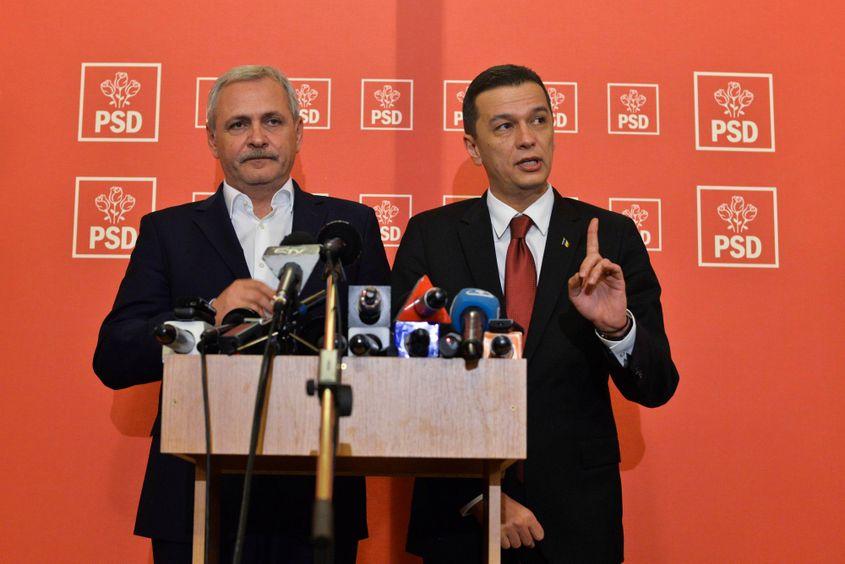 Liviu Dragnea și Sorin Grindeanu, pe vremea când încă se înțelegeau bine. După, Grindeanu a fost recompensat de partid cu un loc cald la ANCOM Foto: Lucian Muntean