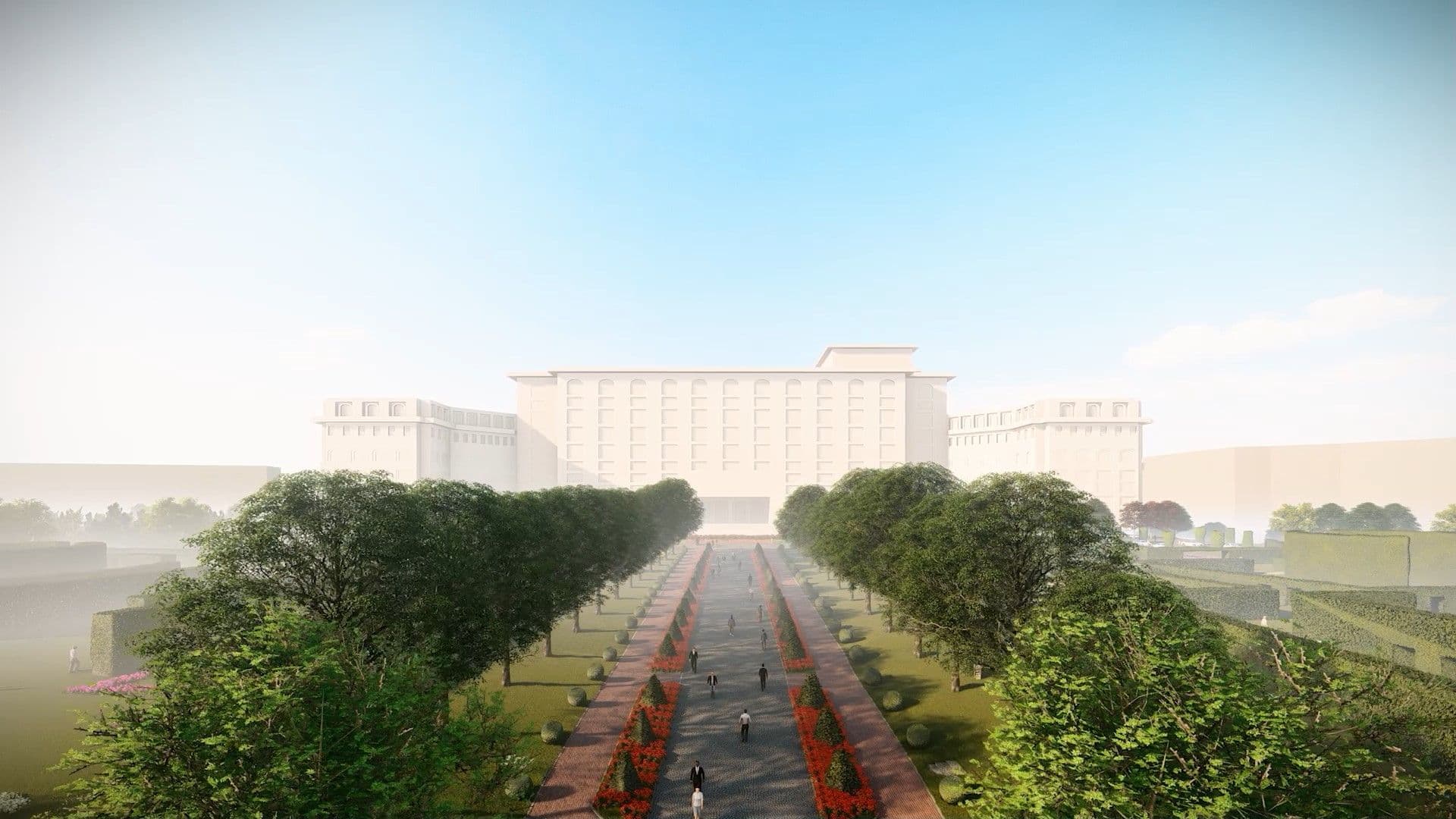 Machetă 3D cu amenajarea grădinii Senatului. Sursa: Bogdan Nicolae.