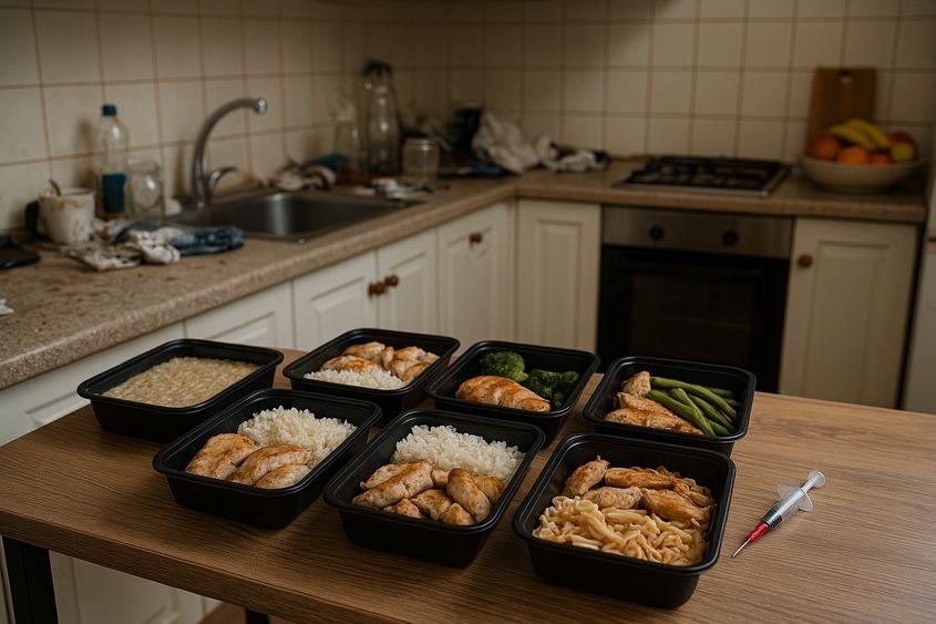 Am 5 sau 6 mese pe zi, dar caloriile scad treptat când începi pregătirea pentru un concurs. Foto generată cu AI.