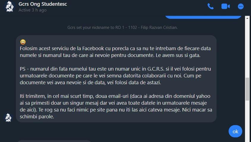 Interacțiunile dintre studenți și organizație se desfășoară exclusiv pe Facebook