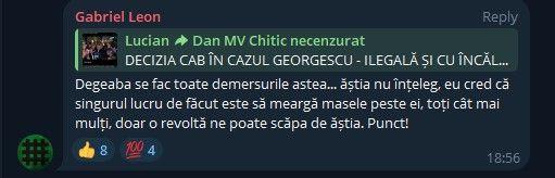 Gabriel Leon e pus pe fapte mari. Captură de ecran via Telegram