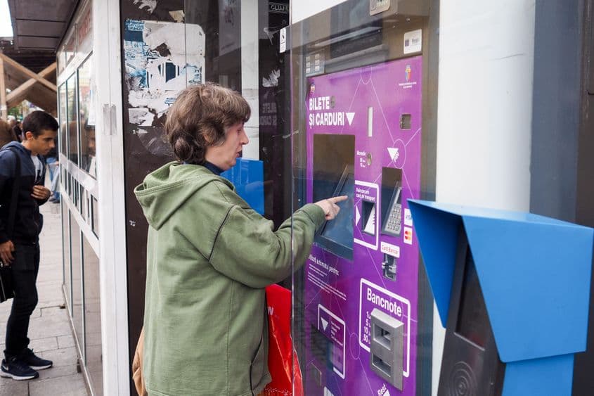 Automat instalat de Compania de Transport Public din Cluj. Foto: Raul Ștef