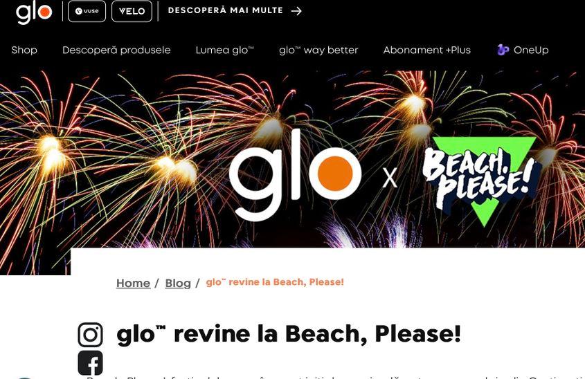 myglo.com, una dintre cele mai populare platforme pentru utilizatorii de țigări electronice anunță colaborarea din 2025 cu Beach, Please! Platforma face trimitere către vuse și VELO, branduri de produse cu nicotină. Ca în fiecare an, parteneriatul promite „o serie de activări spectaculoase”.<br>Foto: captură de ecran/myglo.com