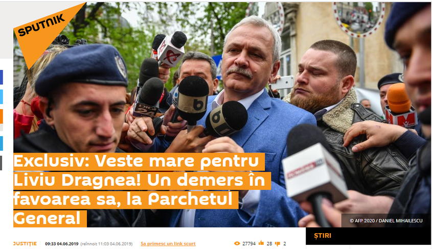 FOTO captură Sputnik România Moldova