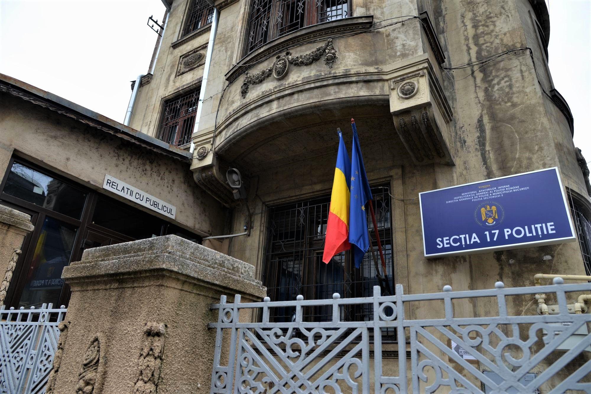 Secția 17 Poliție are sediul într-o clădire cu risc seismic clasa I, aflată în Sectorul 5, București. Foto Lucian Muntean