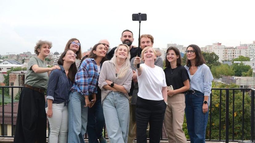 O parte din echipa PressOne în 2025. Foto: Lavinia Niță