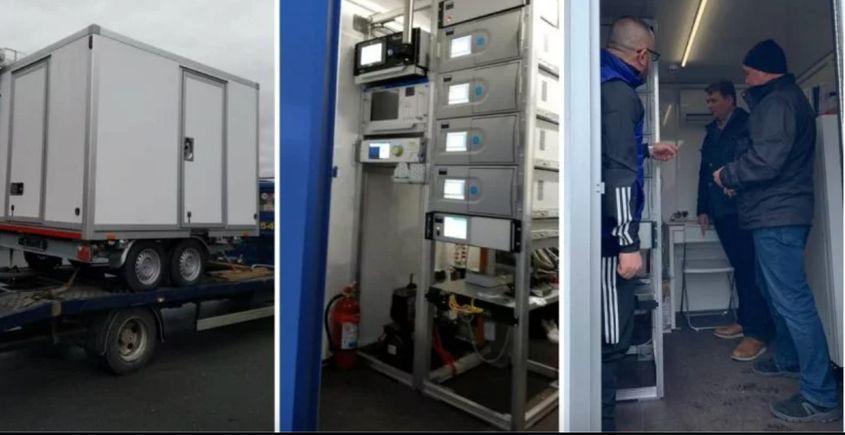 Colaj de imagini cu aparatura cumpărată de Primărie în 2019. În dreapta imaginii, în fundal, se află primarul Sebeșului Dorin Nistor