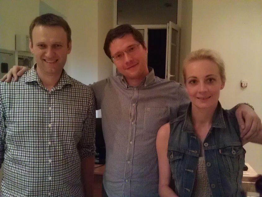Vladimir Șomin a lucrat cu Yulia și Alexei Navalnîi în 2013 la campania electorală pentru funcția de primar al Moscovei. (Sursă foto: Arhiva personală a lui Șomin)