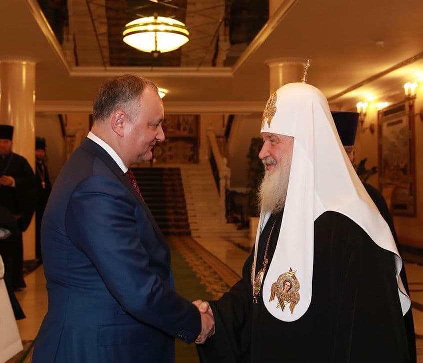 Igor Dodon și Patriarhul Rusiei FOTO Pagina de Facebook a lui Igor Dodon