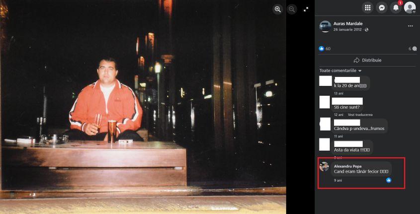 Interacțiunile de pe Facebook dintre Mardale și Popa sugerează o anumită familiaritate. Captură de ecran via Facebook