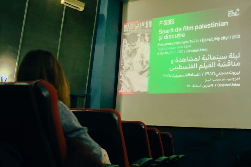 Seara Palestiniană de film documentar, la Cinema Union, în București. Foto: Vlăduț Bîlea